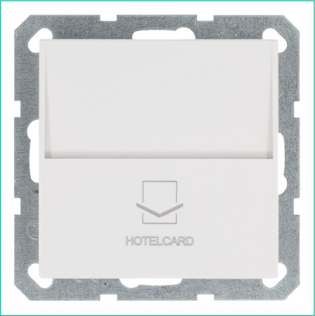 Выключатель карточный 10А IP20 отельный механизм бел. глянцевый Jasmart G6209W