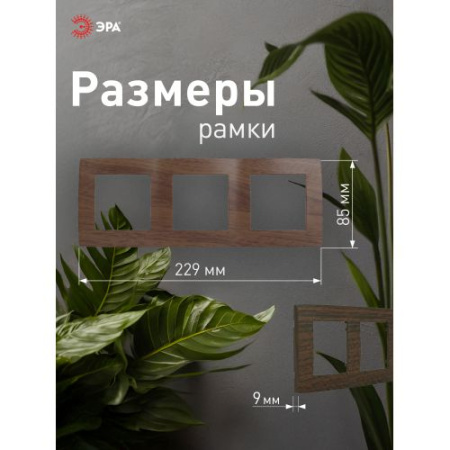 Рамка 3-м 12-5003-10 венге ЭРА Б0014770