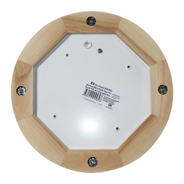 Светильник НББ 03-100-009 "Терма 1101" IP65 кругл. большой матов./корпус дерево липа (инд. упак.) Элетех 1005501026