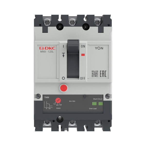Выключатель автоматический 3P 80А 70кА pro MNX125L при AC415V расцепитель TMM YON MNX125L3PTMM0080
