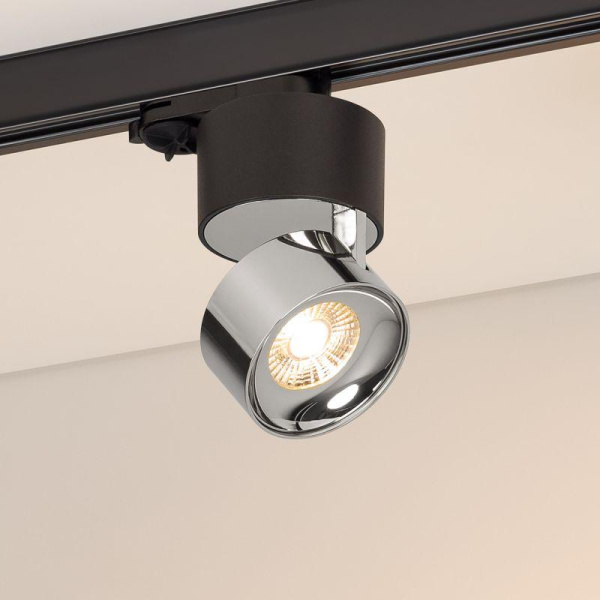 Светильник SP-PLURIO-TRACK-4TR-R77-9W Warm3000 BK-CHR 36 deg 230В 9Вт 3000К IP20 метал. Arlight 038125