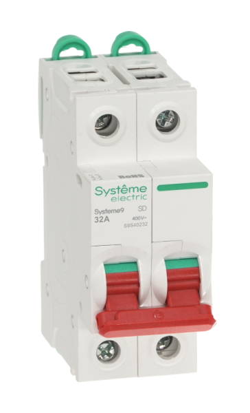 Выключатель нагрузки 2п 32А Systeme9 400В SE S9S40232