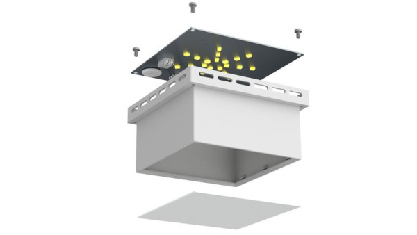 Светильник светодиодный LED-GR 8 9Вт 4000К IP40 750лм 85х85х40 CRI80 opal-sand GL15/DOB бел. CSVT ЦБ-00002943