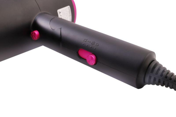 Фен со складной ручкой ELX-HD13-C02 PRO 1600Вт 220-240В черн./роз. Ergolux 15209