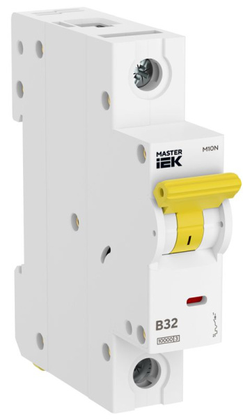Выключатель автоматический M10N 1P B 32А MASTER IEK MI-M10N-1-B032