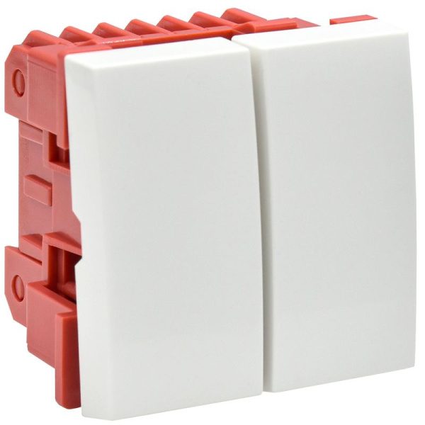 Выключатель 2-кл. 2мод. СП 10А IP20 ВК1-22-00-П бел. PRIMER IEK CKK-40D-VD2-K01