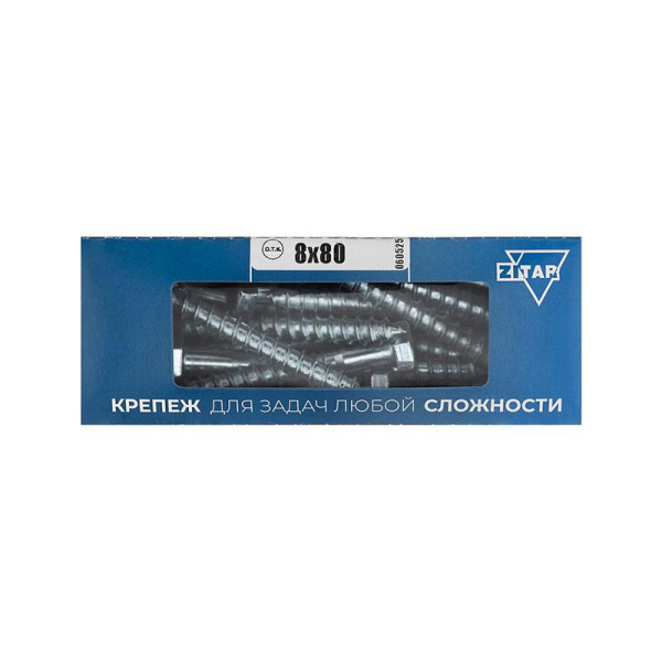 Болт сантехнический 8х80 DIN 571 оцинк. (уп.20шт) Tech-Krep/Zitar 126557