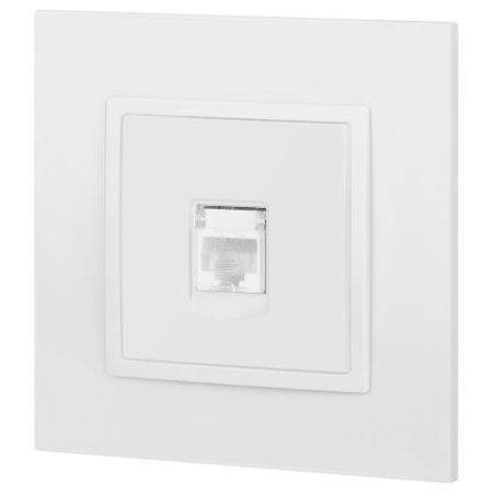 Розетка компьютерная Elegance 14-3107-01М RJ45 матов. бел. Эра Б0065763