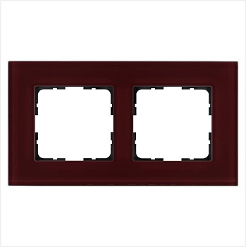 Рамка 2-м G-Glass стекло гранат. JasmartG1002GH