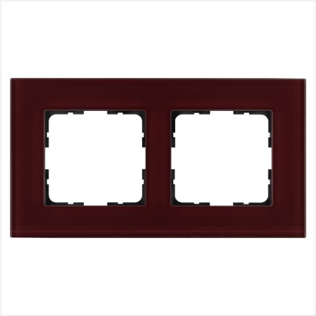 Рамка 2-м G-Glass стекло гранат. JasmartG1002GH