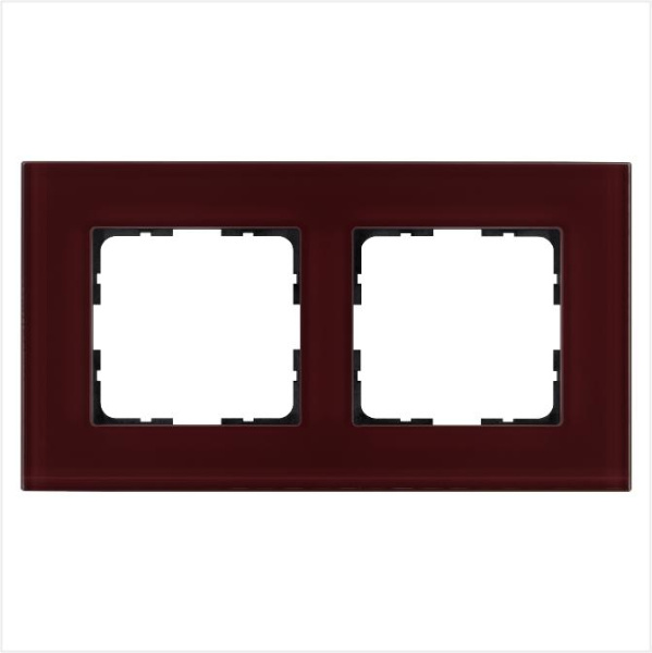 Рамка 2-м G-Glass стекло гранат. JasmartG1002GH