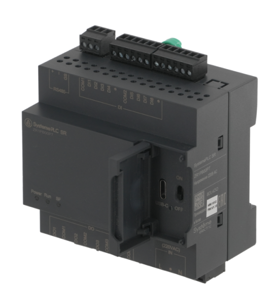Реле интеллектуальное SR1 220В AC 12 IO: 8 DI; 4 DO (реле) 1хRS485 SE ZR1PB00P7