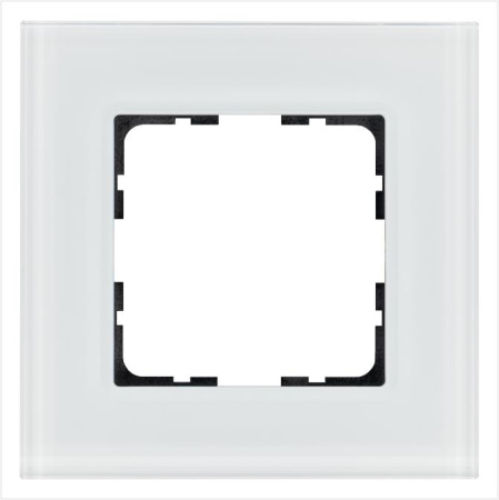 Рамка 1-м G-Glass стекло бел. White Glass Jasmart G1001GW