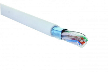 Кабель F/UTP кат.5E 4 пары 24 AWG нгA-HF внутр. прокладки бел. (уп.305м) Eurolan 19C-F5-12WT-B305