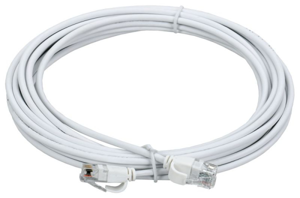 Патч-корд кат.5E UTP LSZH 3м slim колпачок с язычком бел. ITK PC08-C5EUL-3M-SL-WT