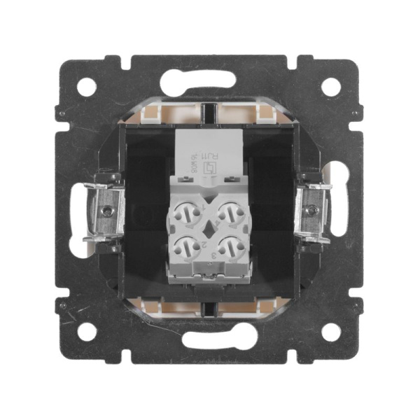 Розетка телефонная 1-м СП Valena RJ11 IP20 4 контакт. механизм бел. IEK 774438