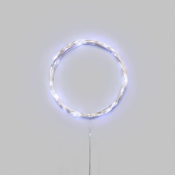 Гирлянда светодиодная "Роса" 10м 100 LED бел. IP20 3хАА (в комплект не входят) Neon-Night 302-075