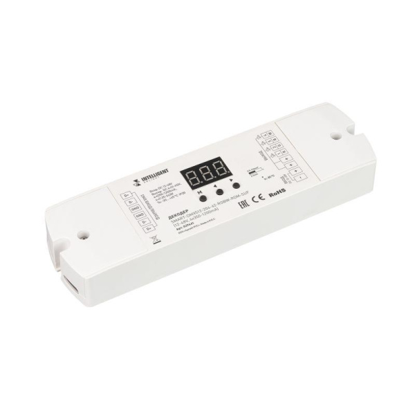 Декодер SMART-DMX512-204-62-RGBW-RDM-SUF (12-48В 4х350-1200мА) IP20 пластик INTELLIGENT ARLIGHT 037441