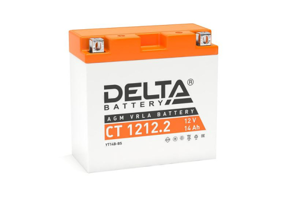 Аккумулятор стартерный 12В 12А.ч CT 1212.2 Delta 3401010030022