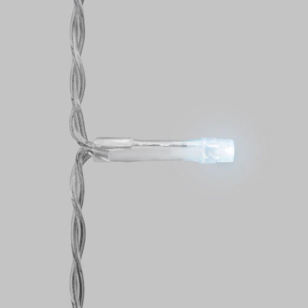 Гирлянда светодиодная занавес 3х2м 264 LED бел. прозр. ПВХ IP44 эффект мерцания 22 нити 12 LED/нить Neon-Night 235-525