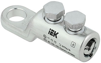 Наконечник болтовой луженый НБЛ 35-150-16/2 35кВ IEK UNB11-035-150-02-35-1