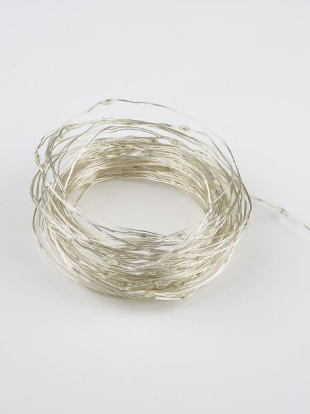 Гирлянда LED на батарейках ULD-S1000-100/SCB/3AA WHITE IP20 DEW/ 3AA (не в/к) "Роса" 10м 100 диодов бел. свет провод медн. Uniel UL-00007186