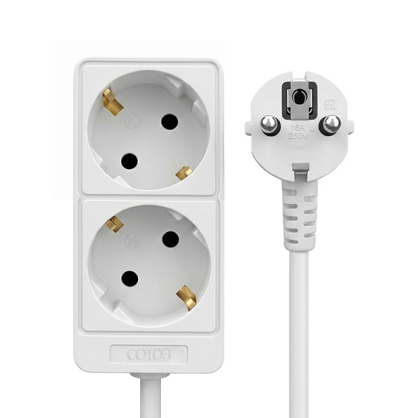 Удлинитель 2х10м с заземл. 10А IP20 2.2кВт ПВС Союз 481S-9210