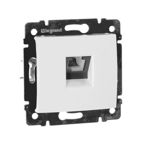 Розетка телефонная 1-м СП Valena RJ11 IP20 4 контакт. механизм бел. IEK 774438