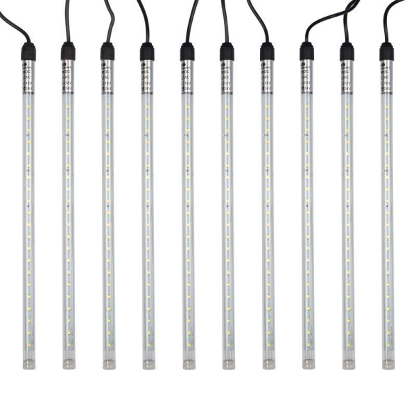 Гирлянда светодиодная "Тающие сосульки" 10шт х 30см шаг 100см 420LED бел. 36Вт 24В IP65 соединяемая Neon-Night 256-425