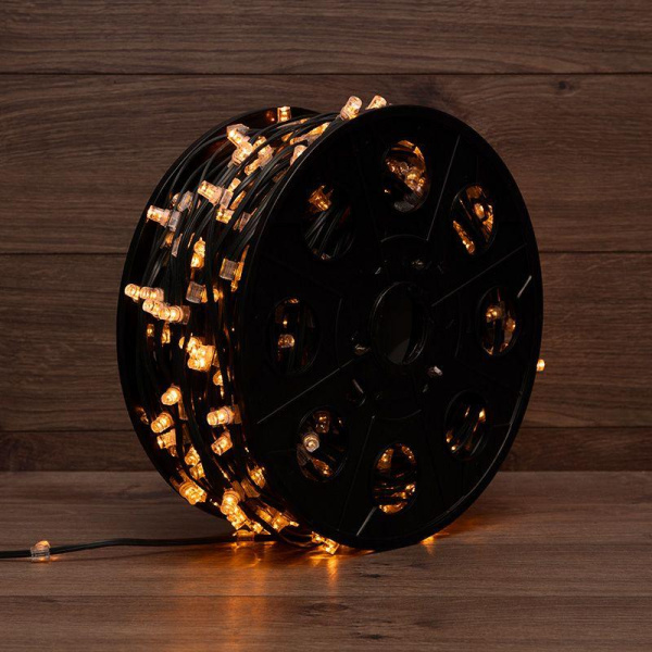 Гирлянда светодиодная "LED ClipLight" 1.5м 665LED желт. 80Вт 12В IP65 провод темн./зел. (уп.100м) Neon-Night 325-121