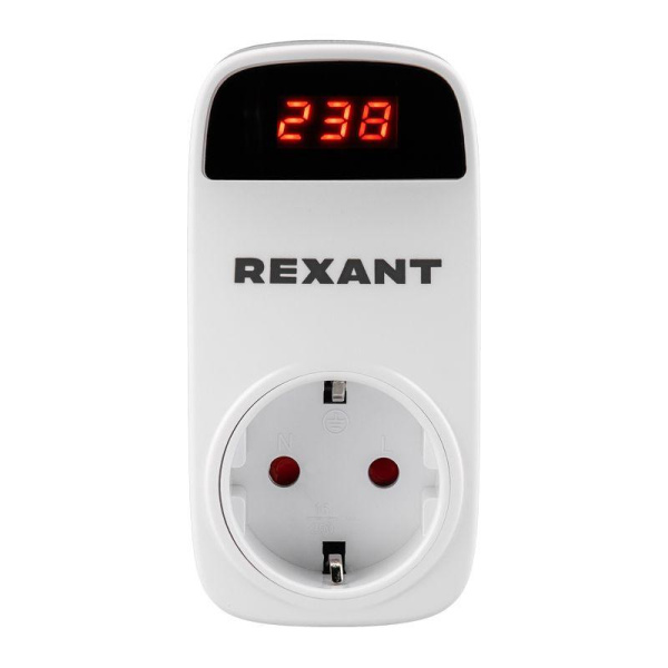 Реле напряжения «вилка-розетка» с дисплеем 16А Rexant 10-6040