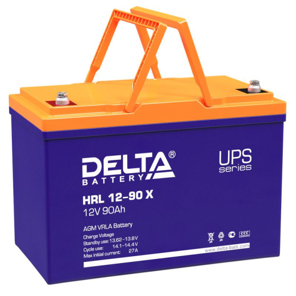 Аккумулятор профессиональный 12В 90А.ч HRL 12-90 X Delta 4614010610017