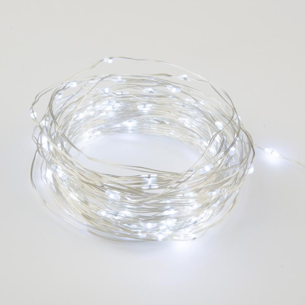 Гирлянда LED на батарейках ULD-S1000-100/SCB/3AA WHITE IP20 DEW/ 3AA (не в/к) "Роса" 10м 100 диодов бел. свет провод медн. Uniel UL-00007186