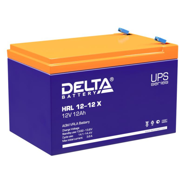 Аккумулятор профессиональный 12В 12А.ч HRL 12-12 X Delta 4614010610002