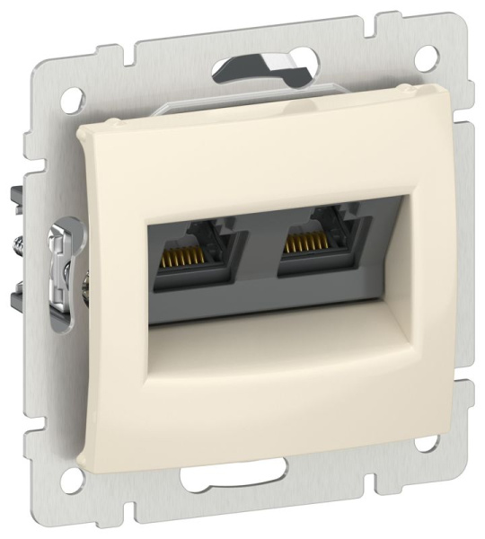 Розетка компьютерная IEKVALENA 2-ая RJ45 кат.6 UTP сл. к. IEK 6941471