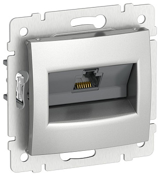 Розетка компьютерная IEKVALENA RJ45 кат.6 UTP алюм. IEK 6902461