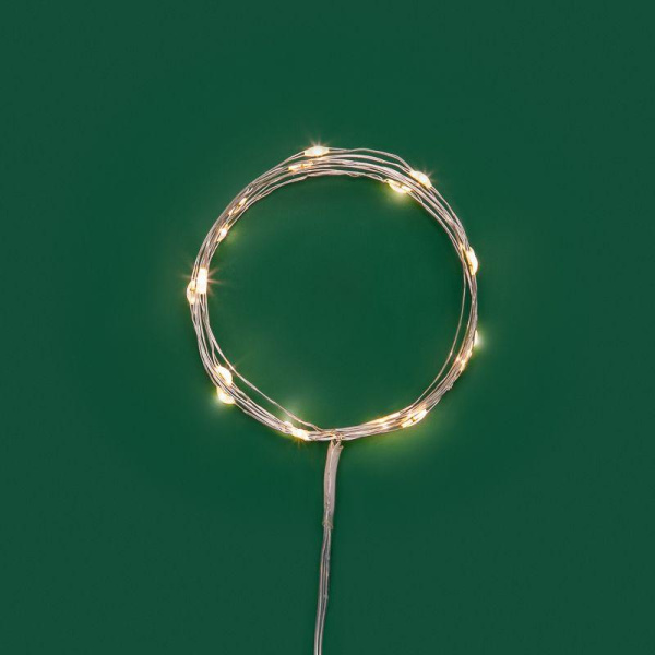 Гирлянда светодиодная Роса 2м 20 LED теплый бел. IP20 2хАА (в комплект не входят) Neon-Night 302-056