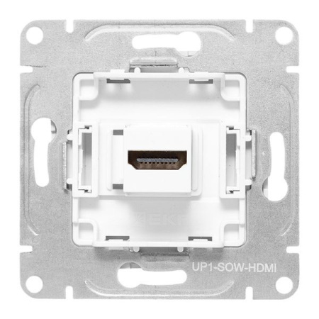 Розетка СП Эпика HDMI механизм бел. EKF UP1-SOW-HDMI