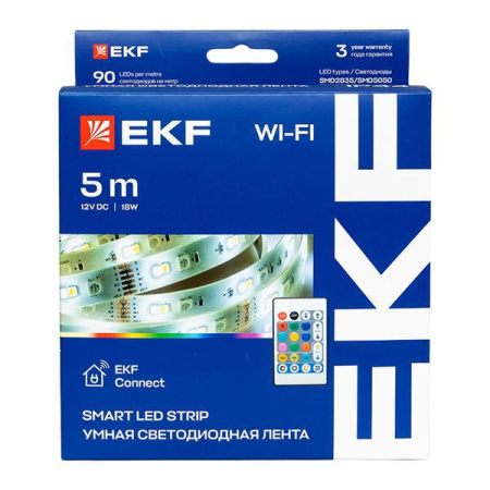 Лента светодиодная умная Connect RGBW (уп.5м) EKF slswf-5-rgbw