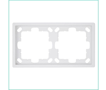 Рамка 2-м СП FD бел. матов. soft touch Jasmart FD1002PWM