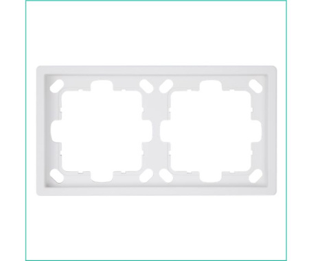 Рамка 2-м СП FD бел. матов. soft touch Jasmart FD1002PWM