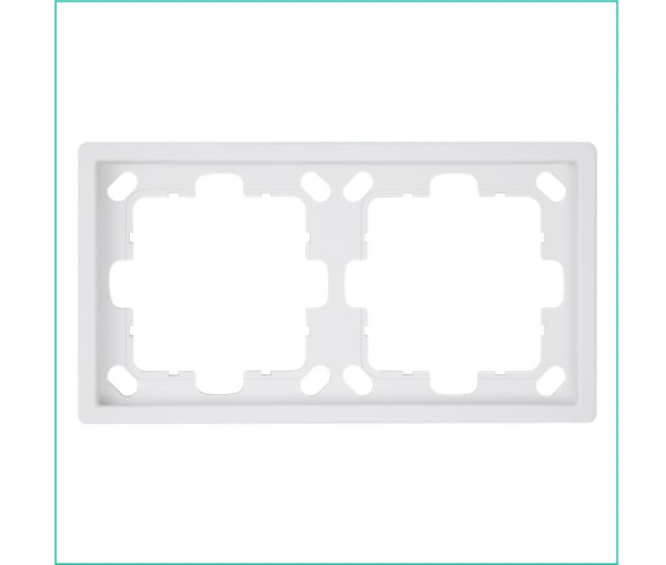 Рамка 2-м СП FD бел. матов. soft touch Jasmart FD1002PWM
