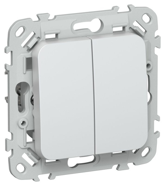 Выключатель 2-кл. СП FLITE ВС12-1-0-ФлЖ 10А механизм жемчуж. IEK FI-V20-0-10-1-K36