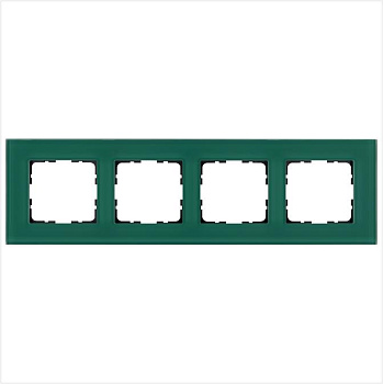 Рамка 4-м G-Glass стекло лазурн. Jasmart G1004GJ