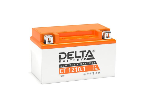 Аккумулятор стартерный 12В 10А.ч CT 1210.1 Delta 3401010030015