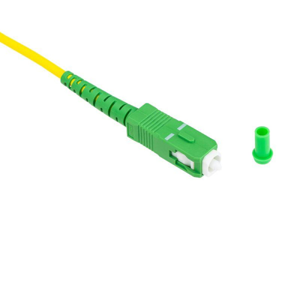 Шнур коммутационный патч-корд оптический одномод. (SM) 9/125 OS2 разъемы zip-cord SC/APC–SC/APC 3мм симплекс LSZH 1м желт. REXANT 50-1120-1