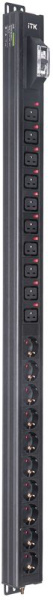 Блок распределения питания BASE PDU PV1101 24U 1ф 16А 10SCHUKO 10C19 без каб. ITK BS-PV70-10D-10C19-11