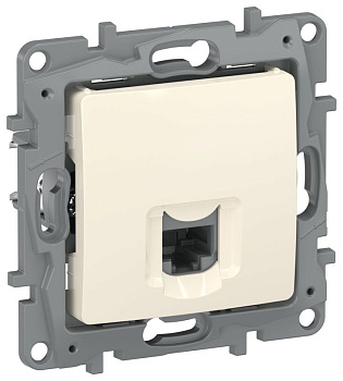 Розетка компьютерная 1-м СП IEKETIKA RJ45 кат.6 UTP IP20 механизм сл. кость IEK 6723531