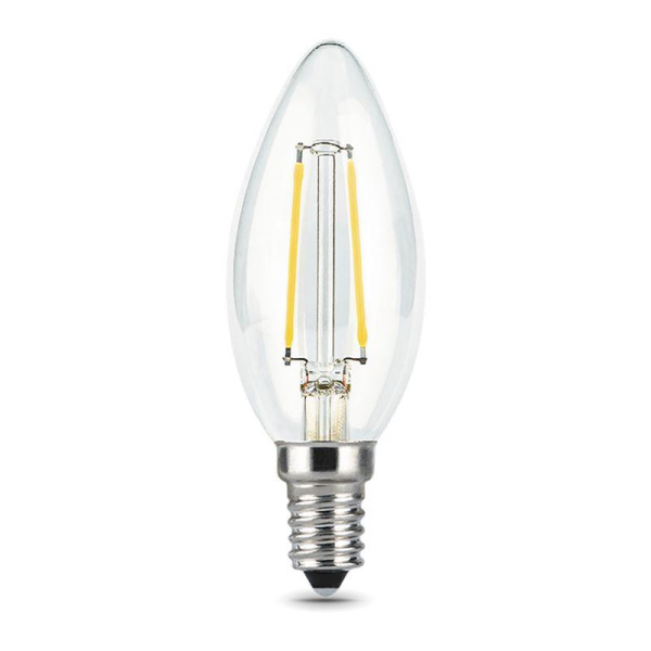 Лампа светодиодная филаментная Black Filament 7Вт свеча 4100К нейтр. бел. E14 580лм GAUSS 103801207