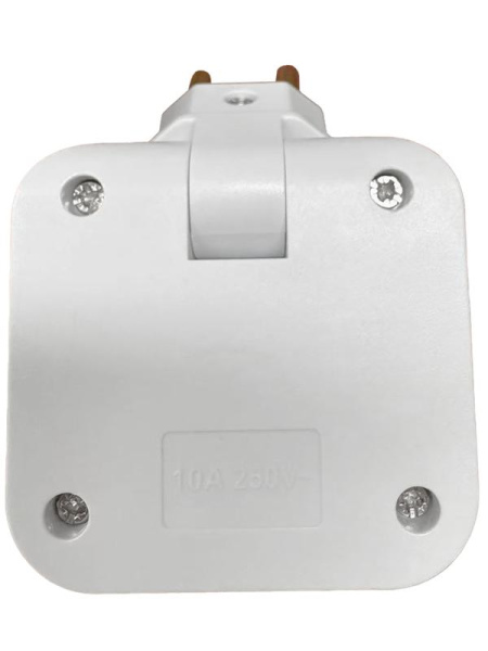 Разветвитель 2-м 10А 2500Вт 1 USB + 1 USBC 1А плоский компакт бел. КОСМОС TKsm-2gPL(W)USB